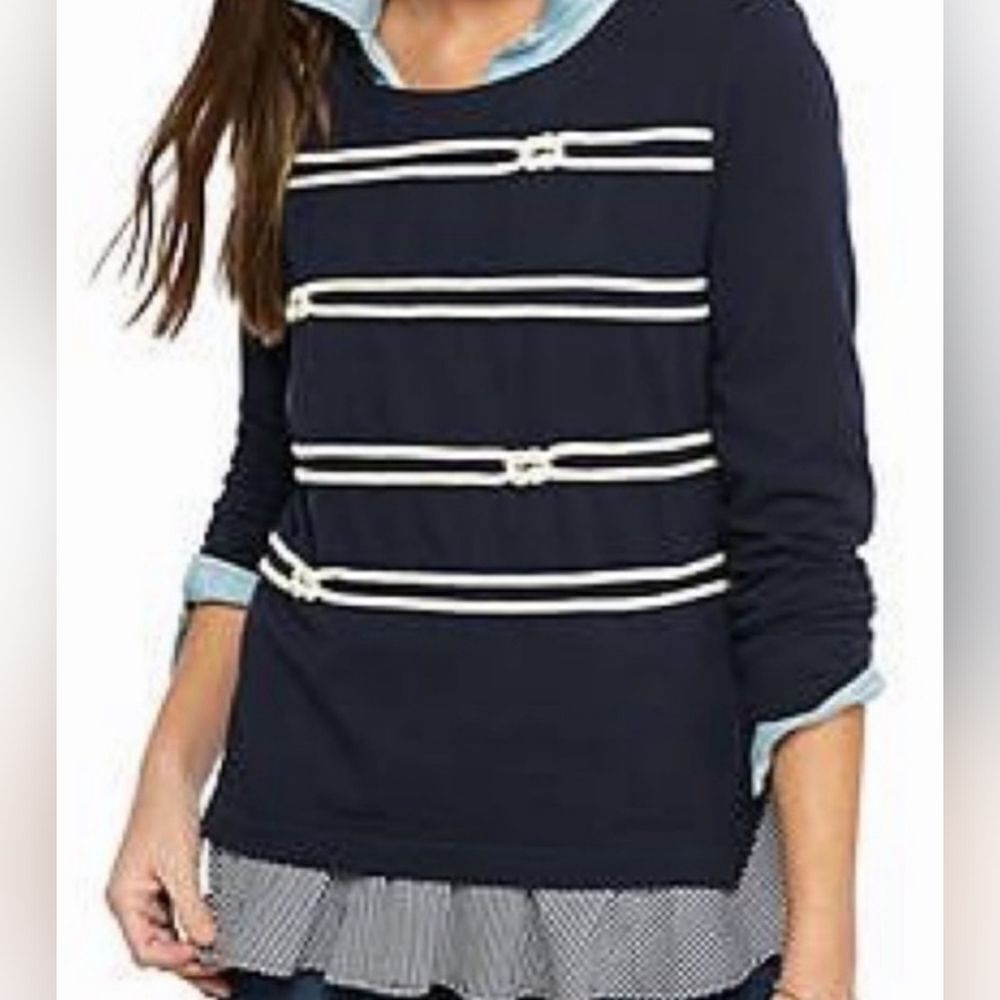 Crown & Ivy nautica theme peplem top